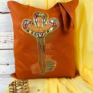 Hand painted tote bag